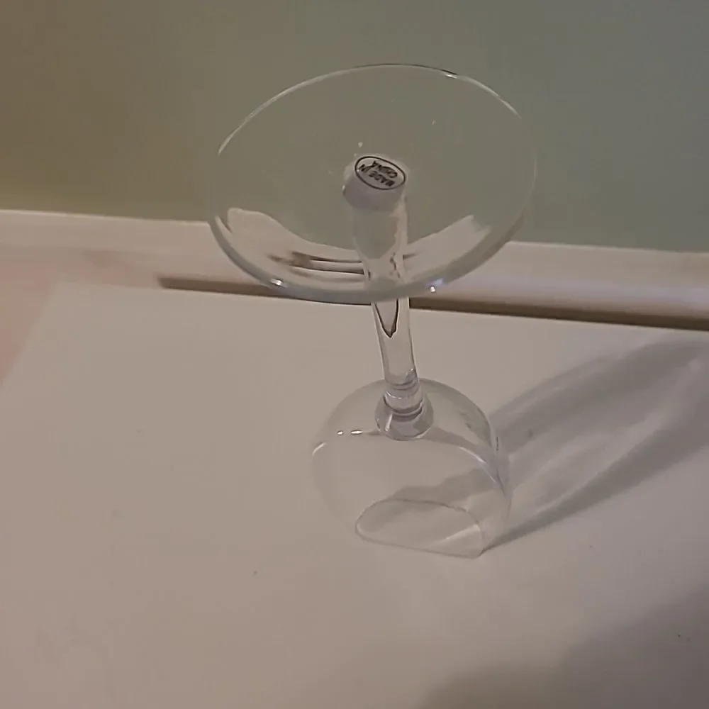 Happy Half Wine Glass